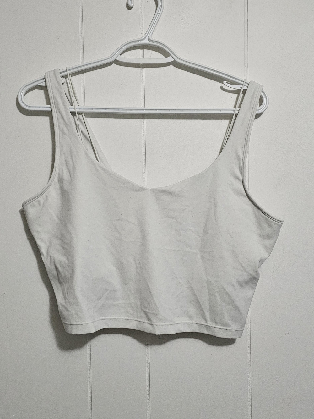 Everyday White Scoop Crop Bralette